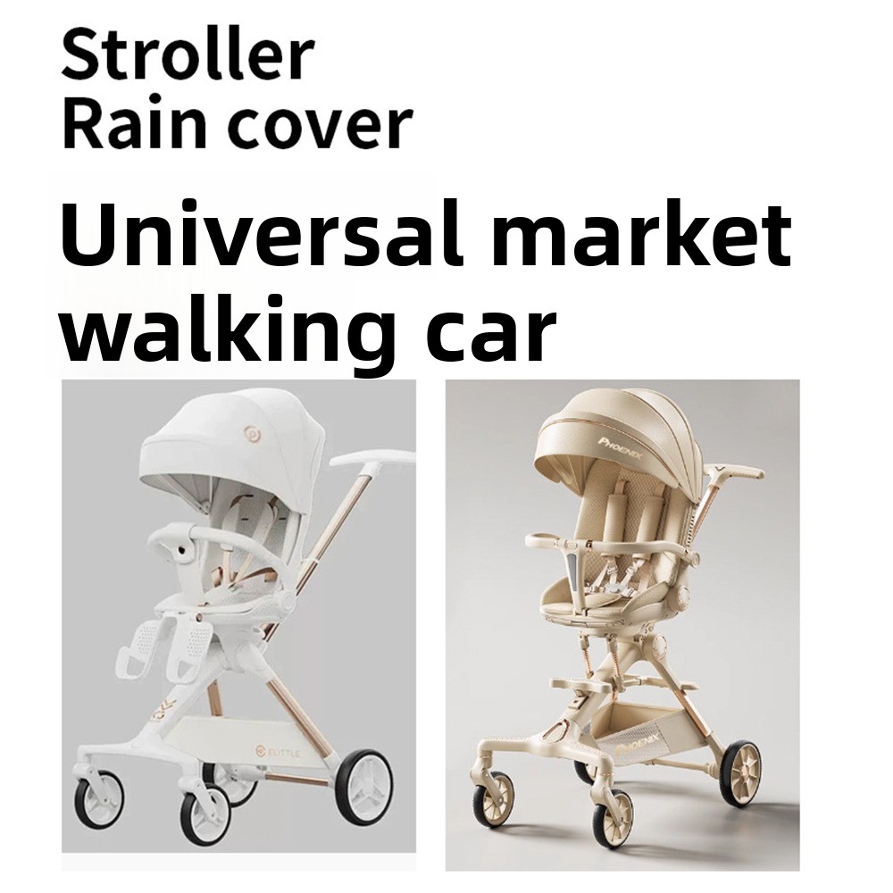 Stroller Rain Cover - Transparente Kinderwagen-Regenschutz, winddicht, wasserdicht, für Kinderwagen,