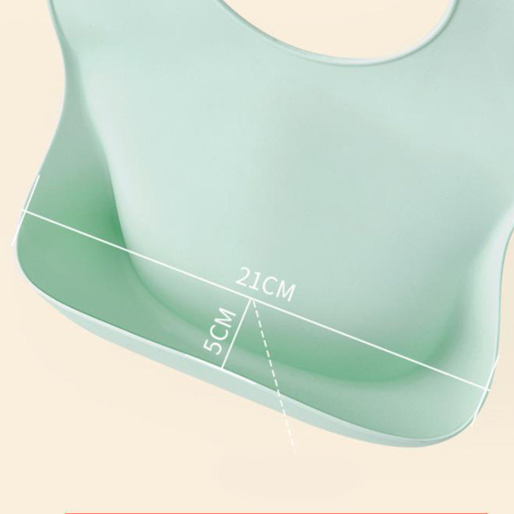 Silicone Baby Bibs - 2 Stück Silikon-Sabberlätzchen mit Knopfverschluss, Essensfänger-Lätzchen,