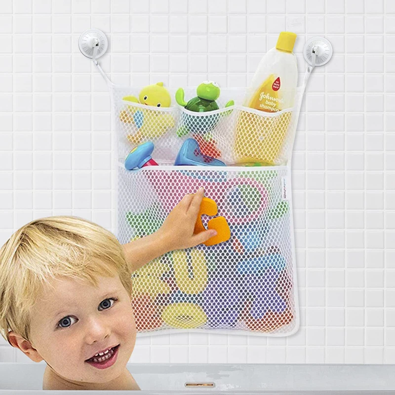 Baby Products Bag - Babyparty-Badespielzeug, weißes Baby- und Kinderspielzeug, Aufbewahrungsnetz