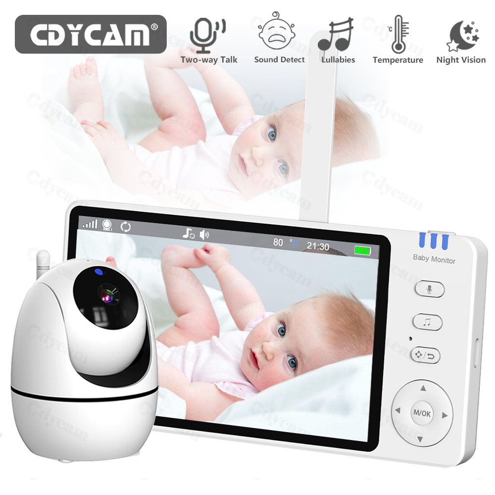 Baby Products Video - Video-Babyphone mit Kamera und Audio, 5-Zoll-Display,