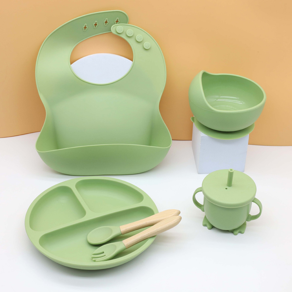 Silicone Baby Bibs - Hot Baby Food Geschirr Set Lätzchen