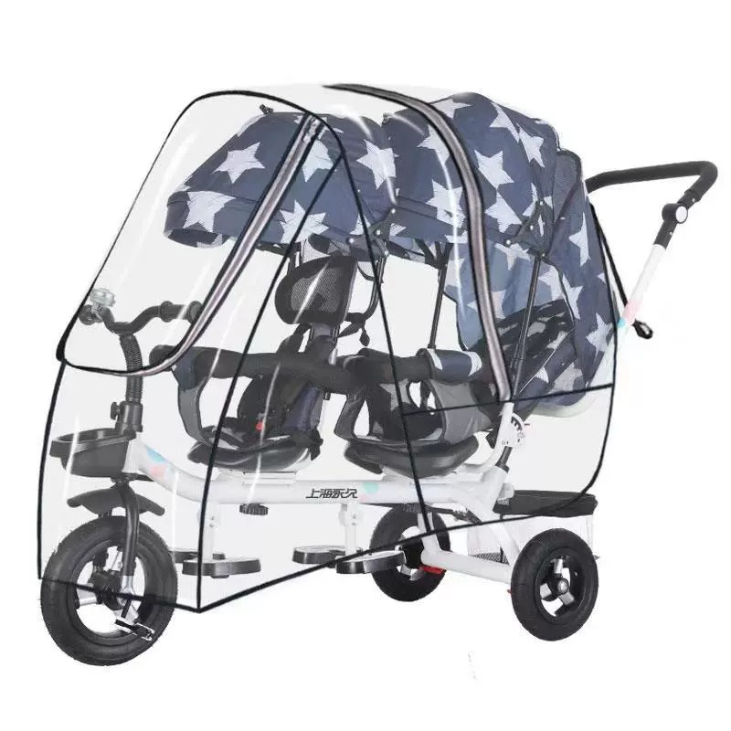 Doppelsitziger Zwillingskinder – Stroller Rain Cover Bewertung und Preis