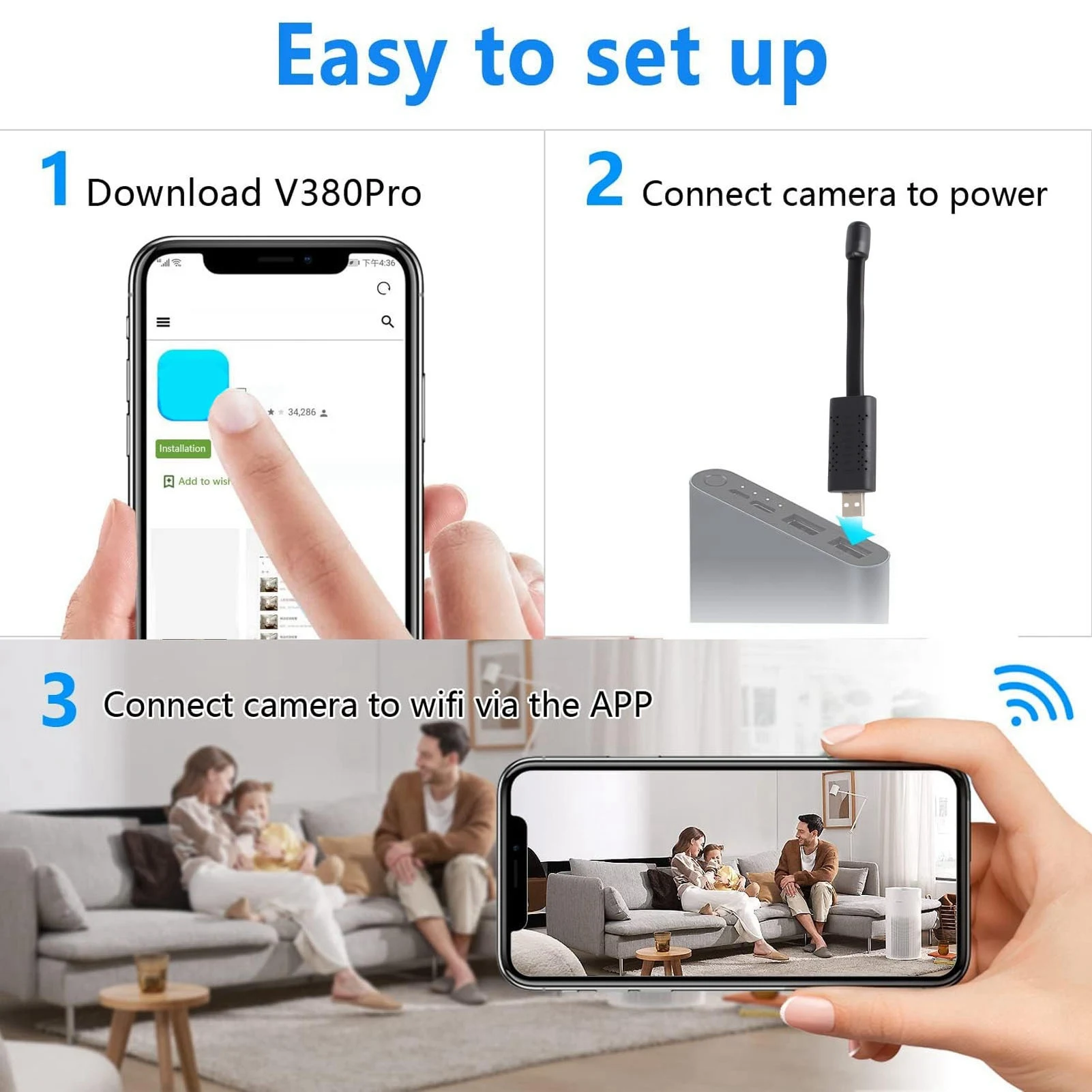 USB-WLAN-Überwachungskamera, 1 – Baby Products Video Bewertung und Preis