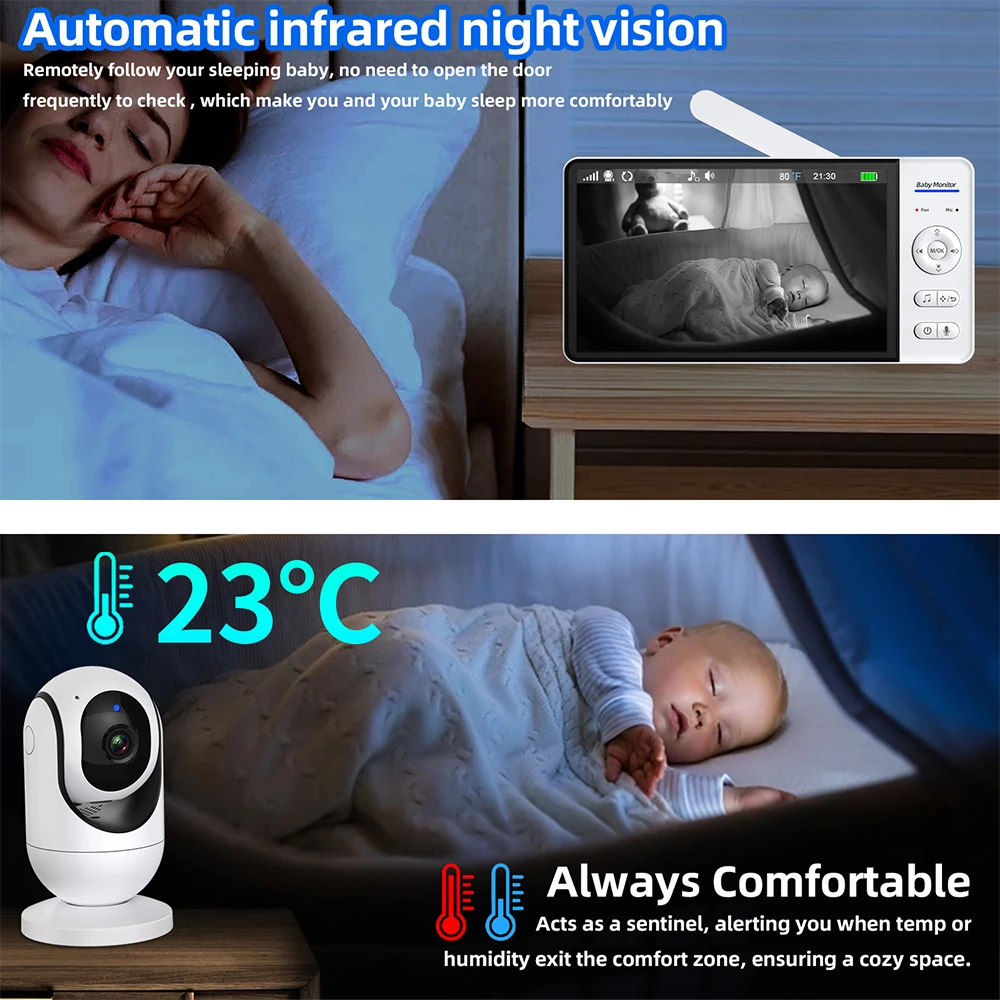 Kein WiFi 7 Zoll Babyphone 2-W – Baby Products Video Bewertung und Preis