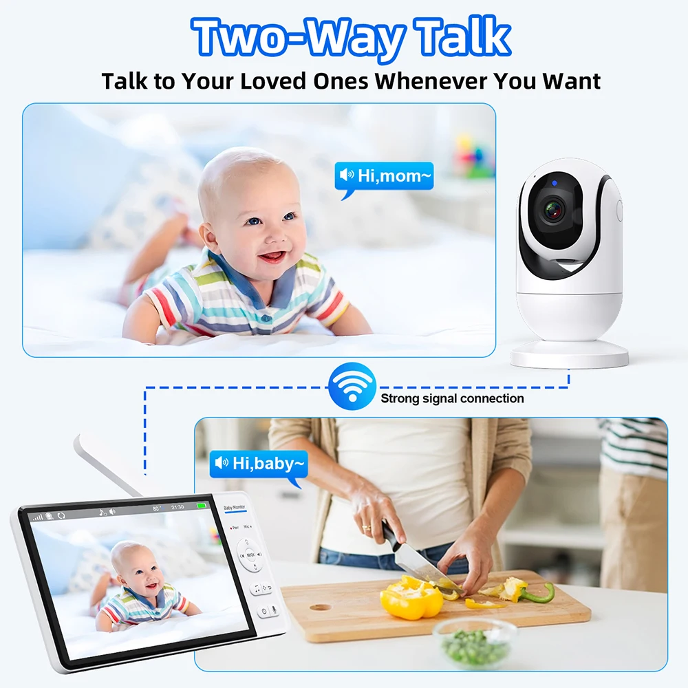 Kein WiFi 7 Zoll Babyphone 2-W – Baby Products Video Bewertung und Preis