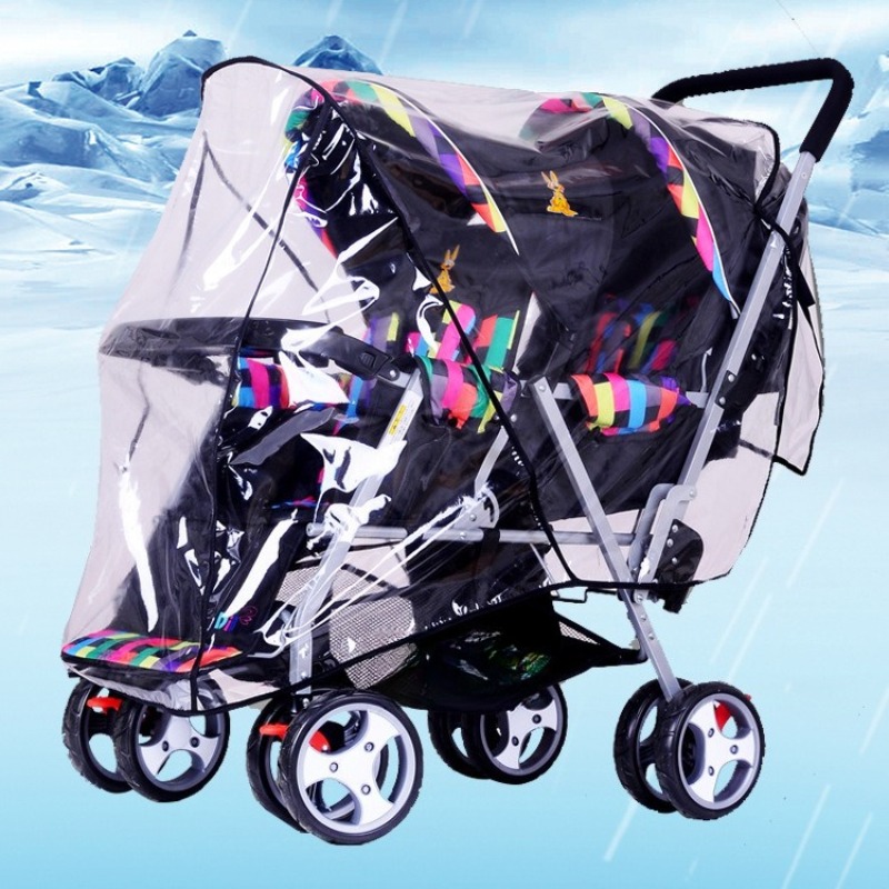 Doppelsitziger Zwillingskinder – Stroller Rain Cover Bewertung und Preis