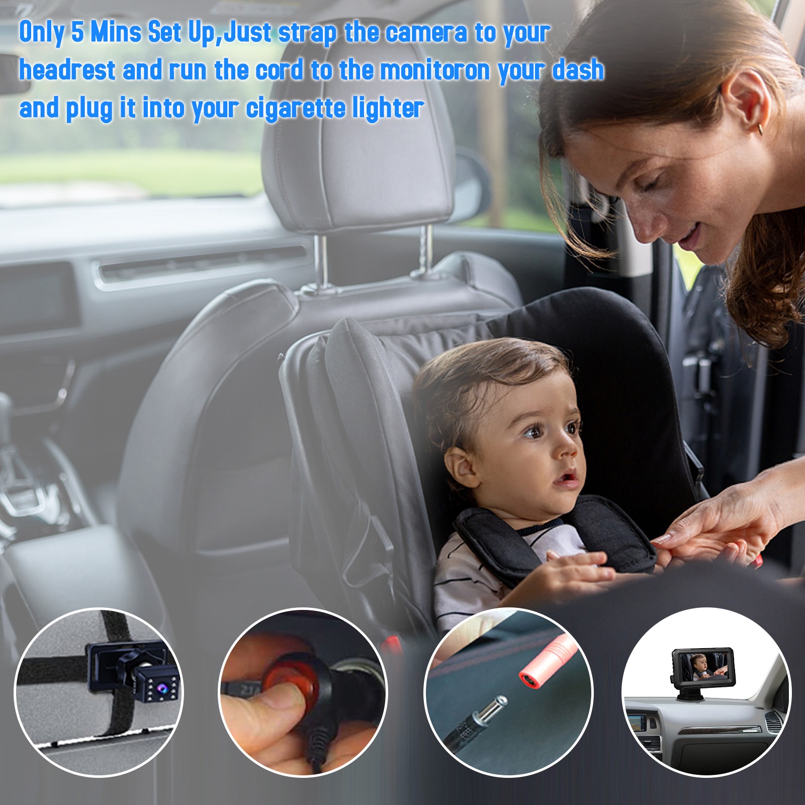1080P Baby-Autospiegel mit 4,3 – Baby Products Video Bewertung und Preis